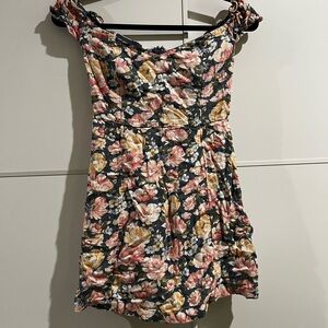 Abercrombie & Fitch Floral Mini Dress - Pink and Yellow